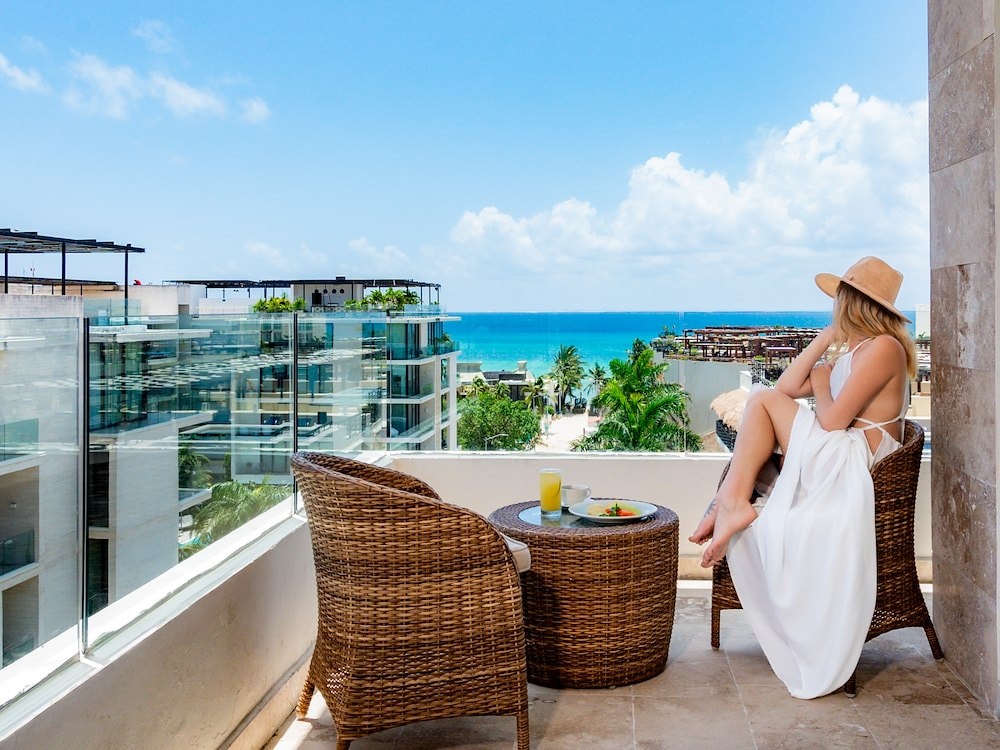 Balcon avec vue océan partielle - The Reef 28 Playa del Carmen