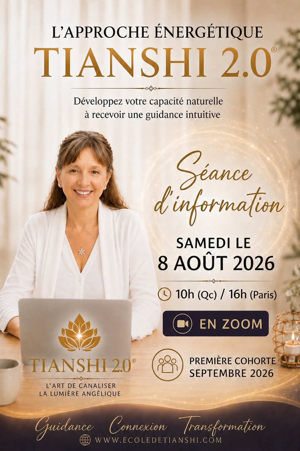 Séance d'information Tianshi 2.0 avec Johanne Therrien - samedi 8 août 2026