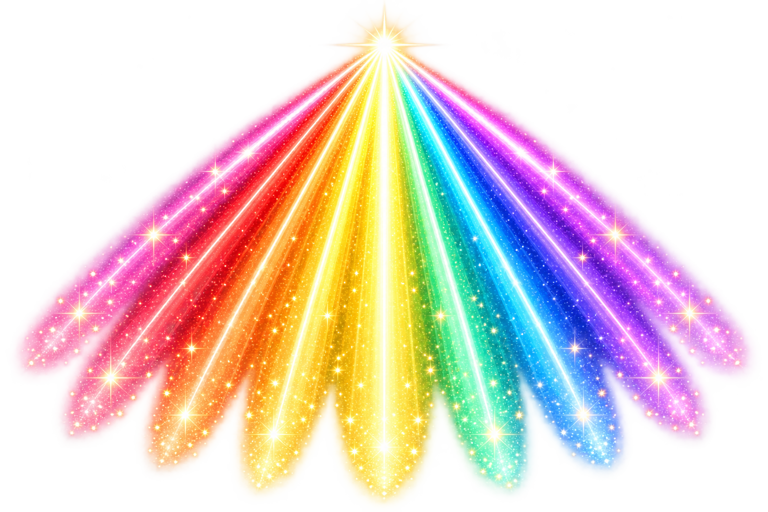 Éventail des 13 rayons multicolores